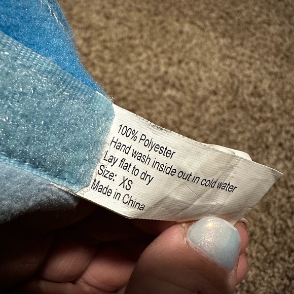 MM brand blue fleece & Velcro top for dogs (XS) - Picture 6 of 11